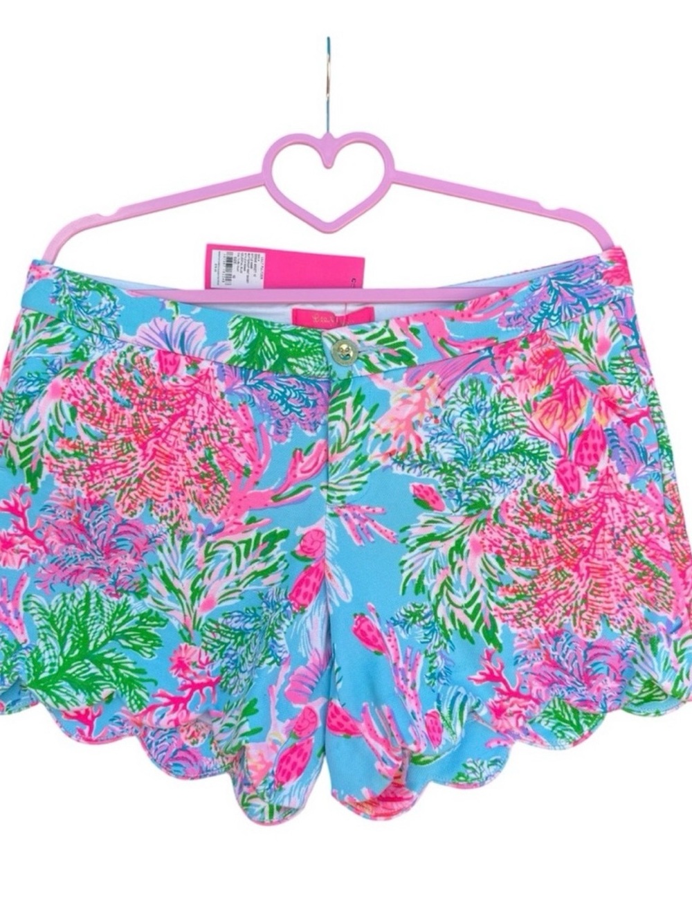 NWT Lilly Pulitzer Cay To My Heart Buttercup Knit Shorts Celestial Blue Sz 12